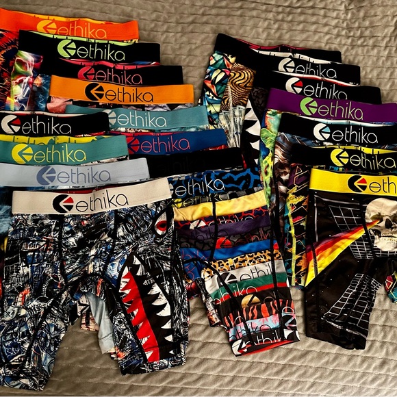 Lot of 19 Boys Ethika Boxer Briefs EUC Boys Small.